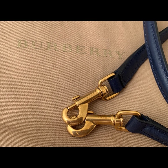 RARE Burberry DK88 Handbag (Light Blue/Navy) - Picture 7 of 8